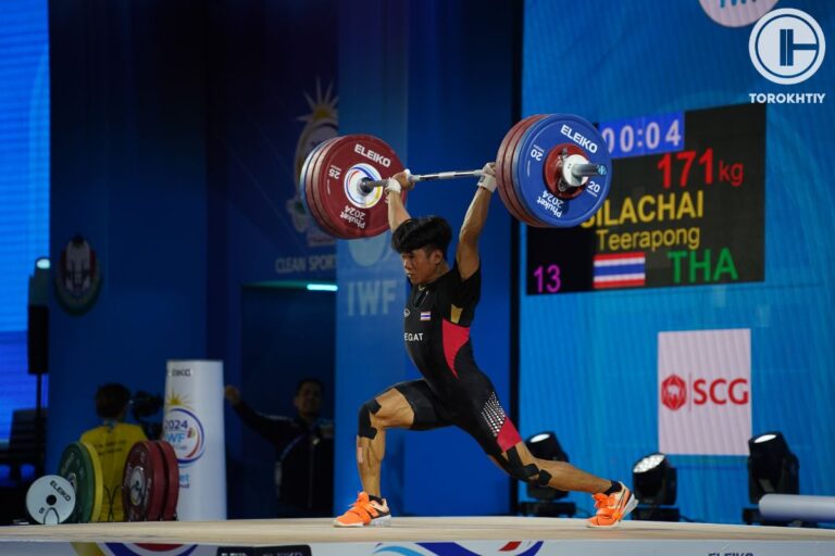 At the 2024 IWF World Cup Teerapong Silachai won Silver in Clean and Jerk in the Men’s 61 kg Category 