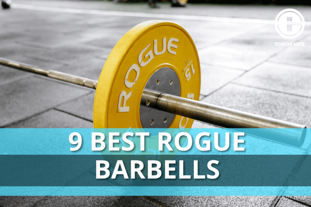 Rogue barbell with a plate on