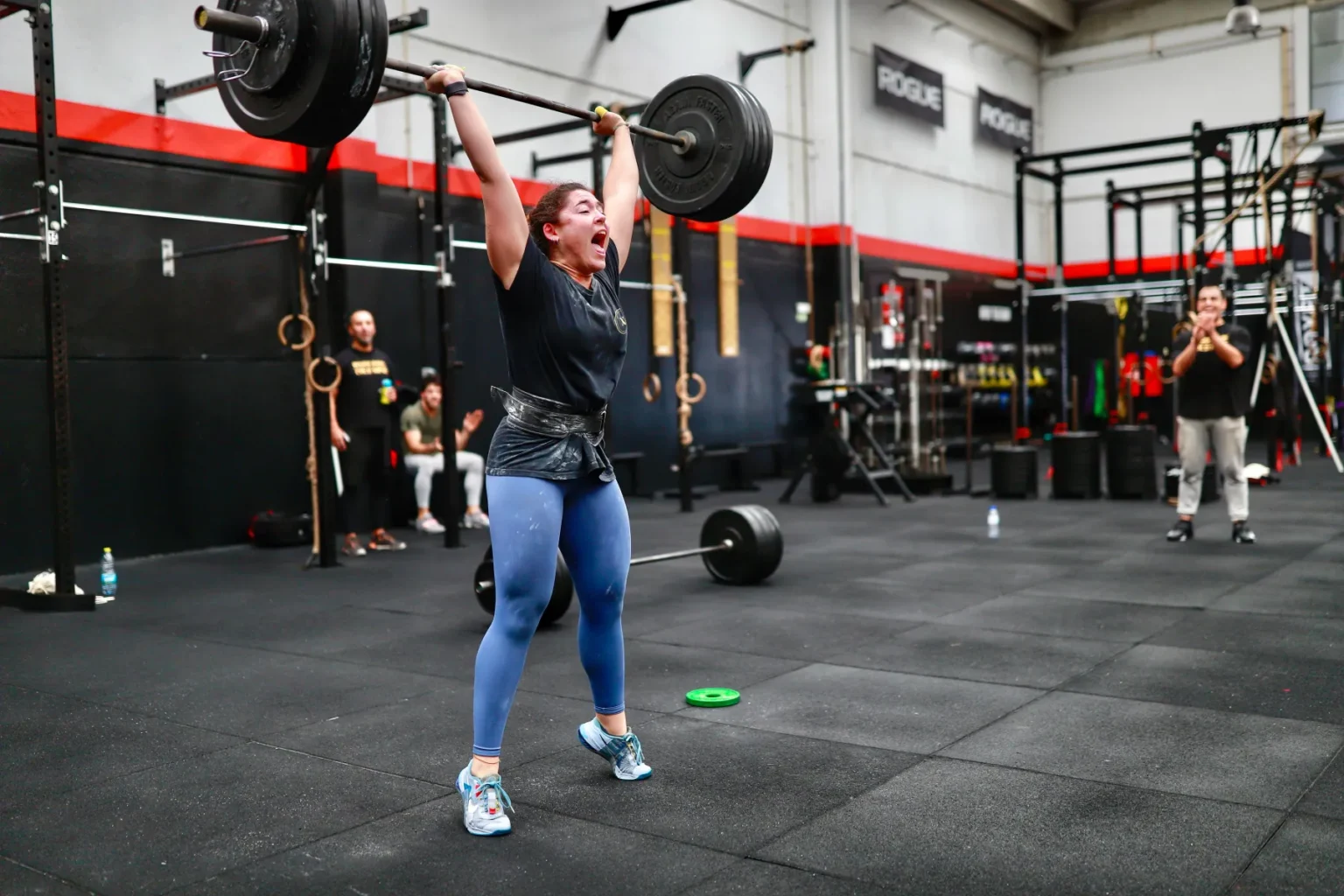 Woman lifting the barbell
