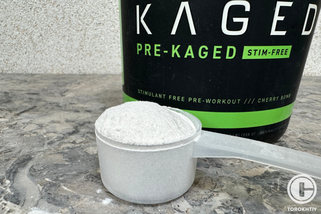 scoop of pre-workout powder