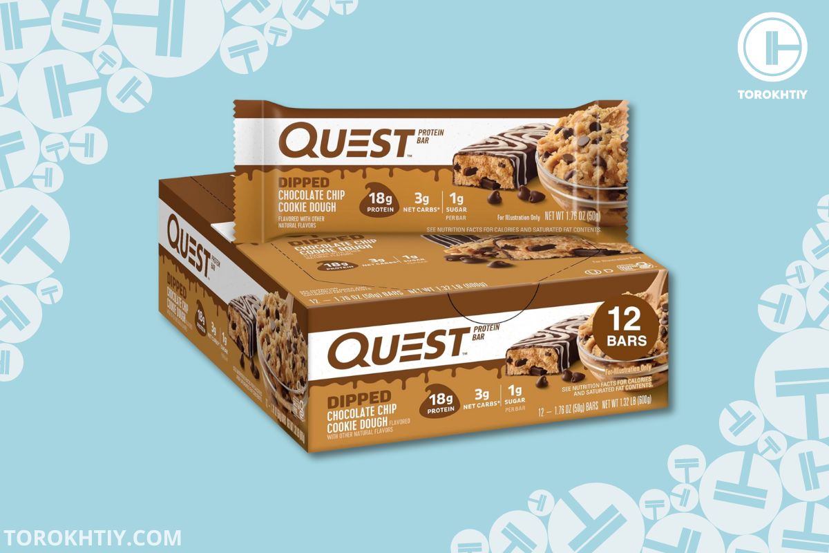 Quest Dipped Chocolate Chip Cookie Dough Protein Bars