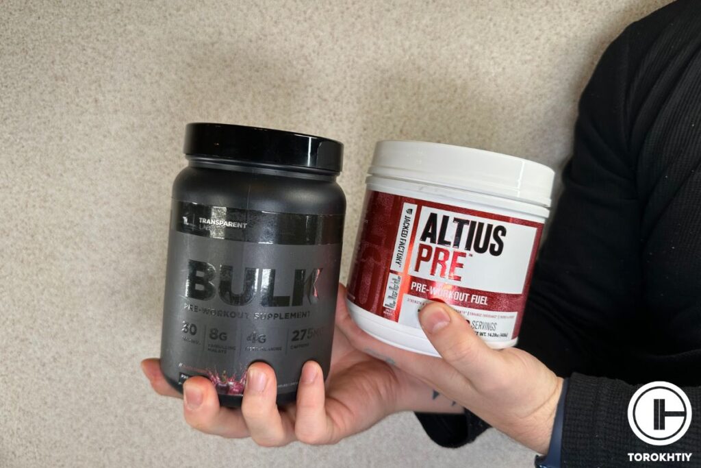 different pre-workout supplements