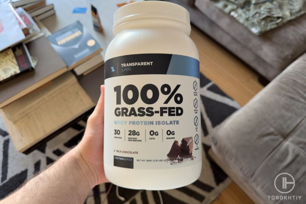 Transparent Labs Whey Protein at Use