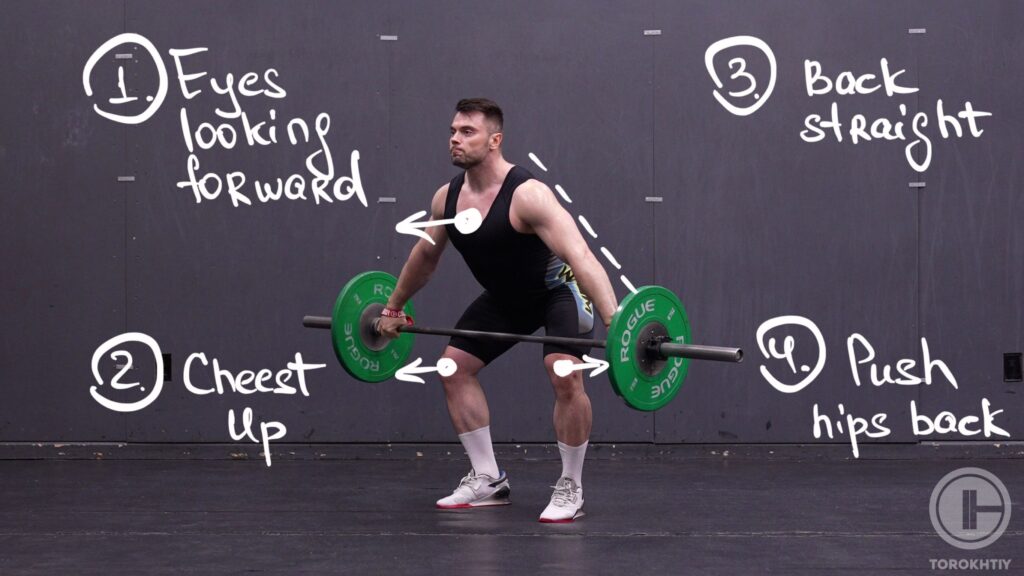 hang power snatch starting position