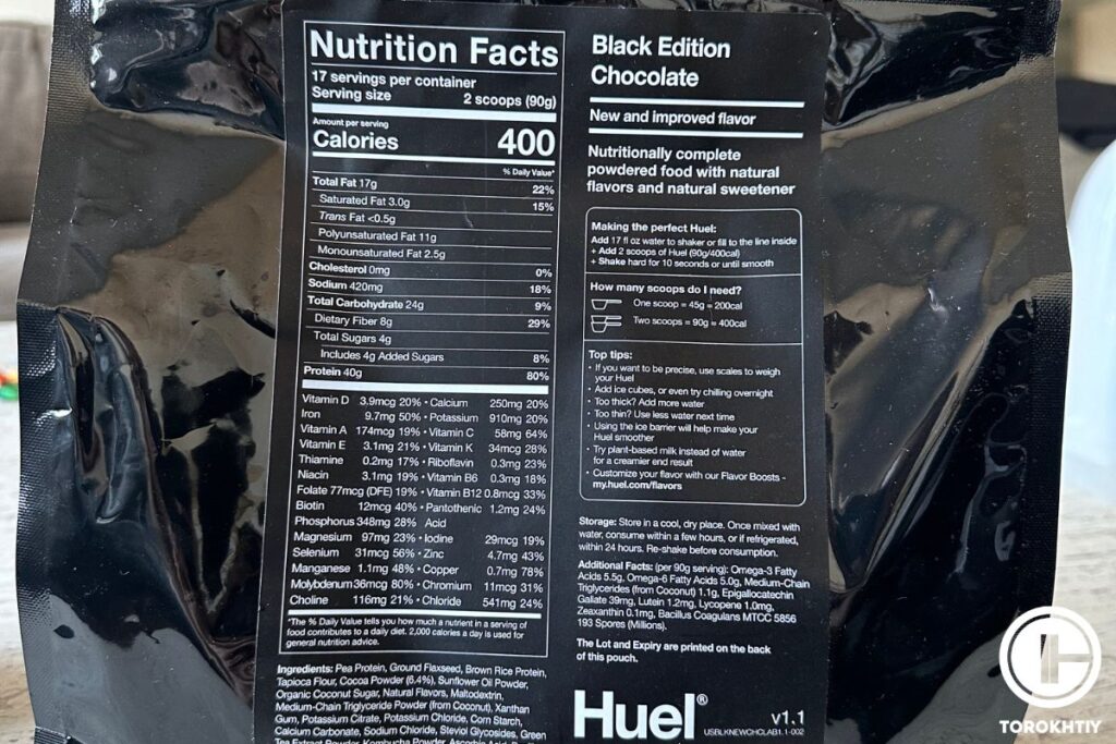 huel protein powder nutrients