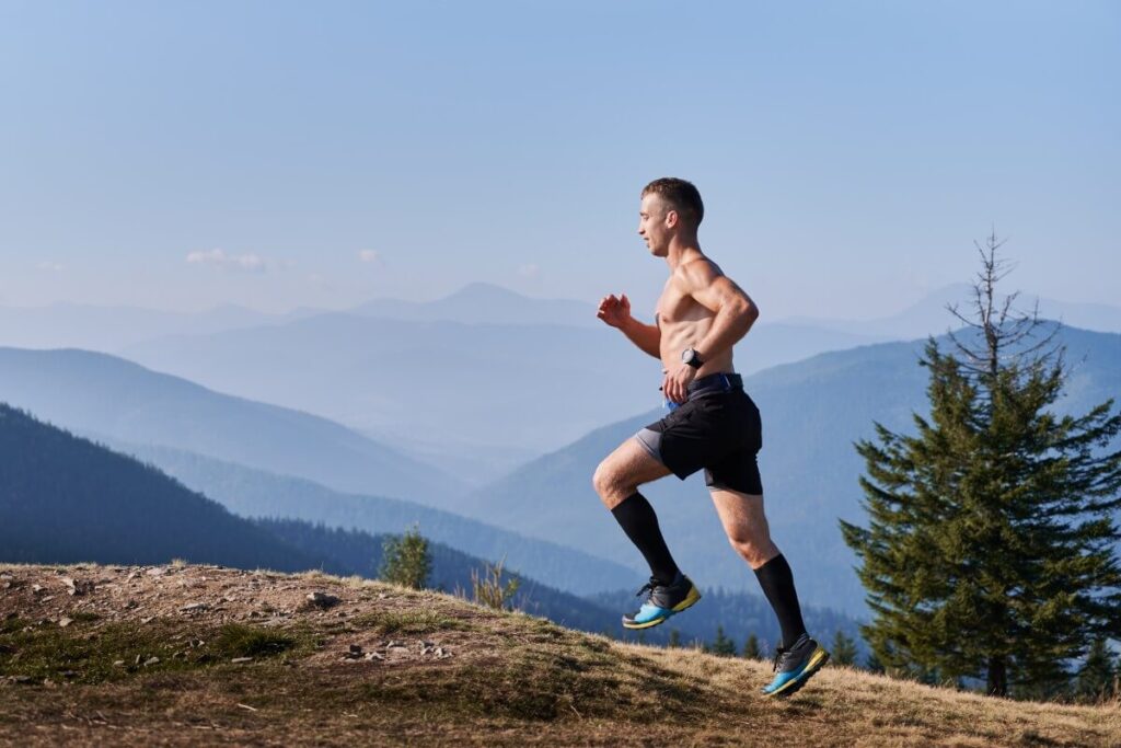 Running Uphill Mountains Summer