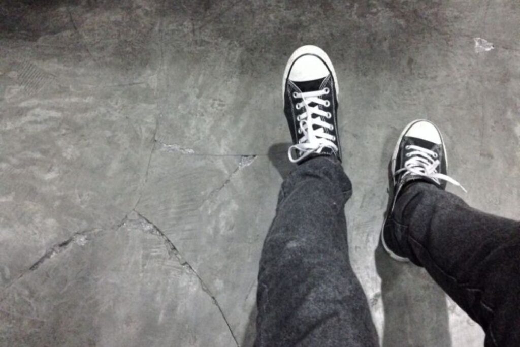 wearing converse shoes