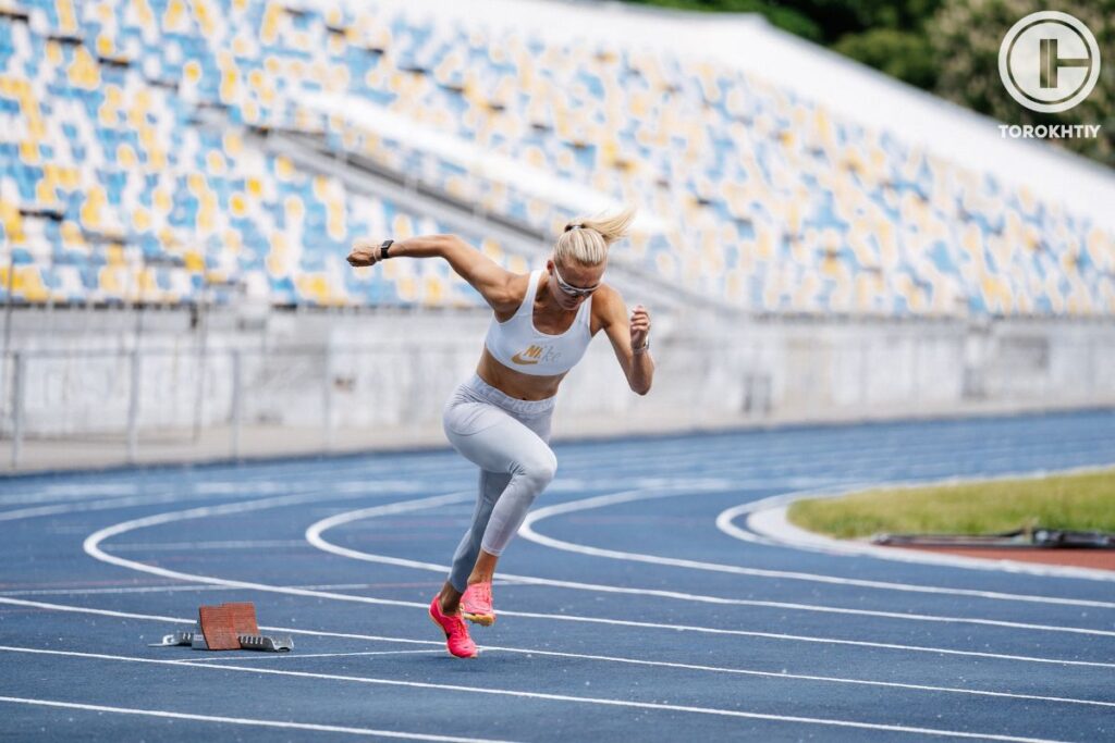 training on the stadium