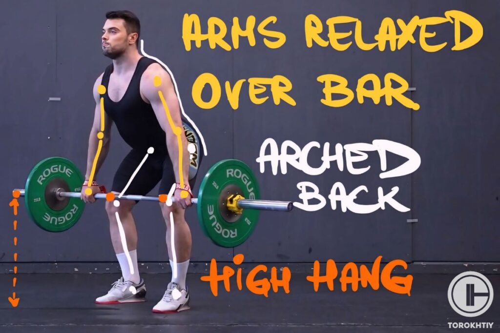 hang clean pull starting position