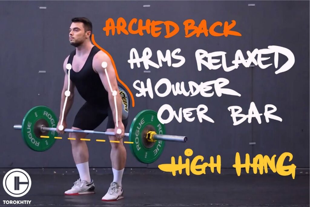 hang power clean starting position