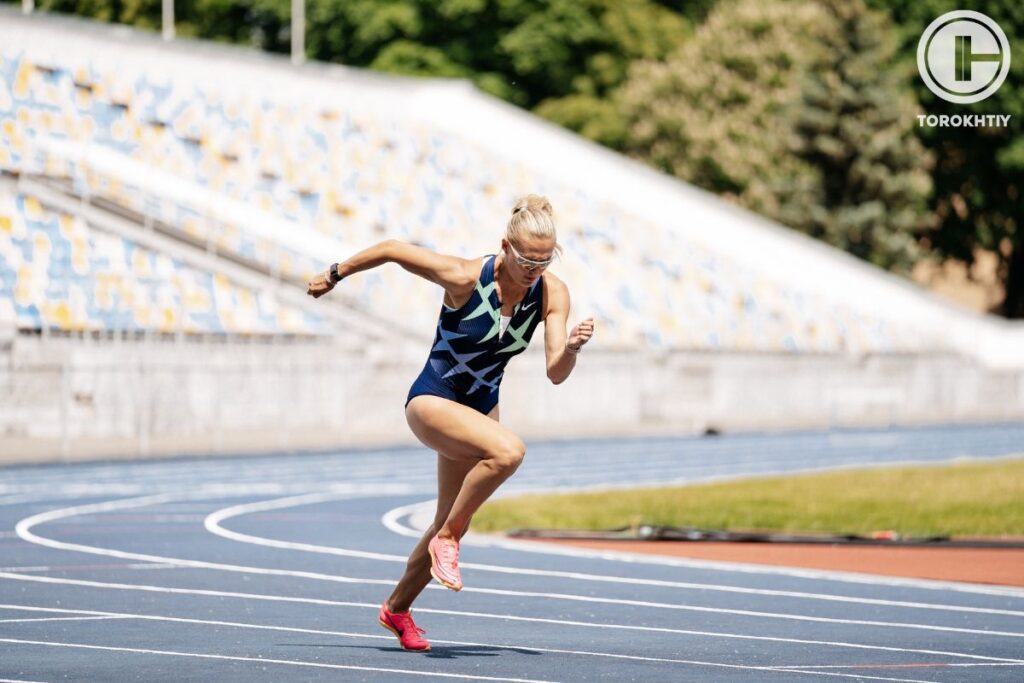 training on the stadium