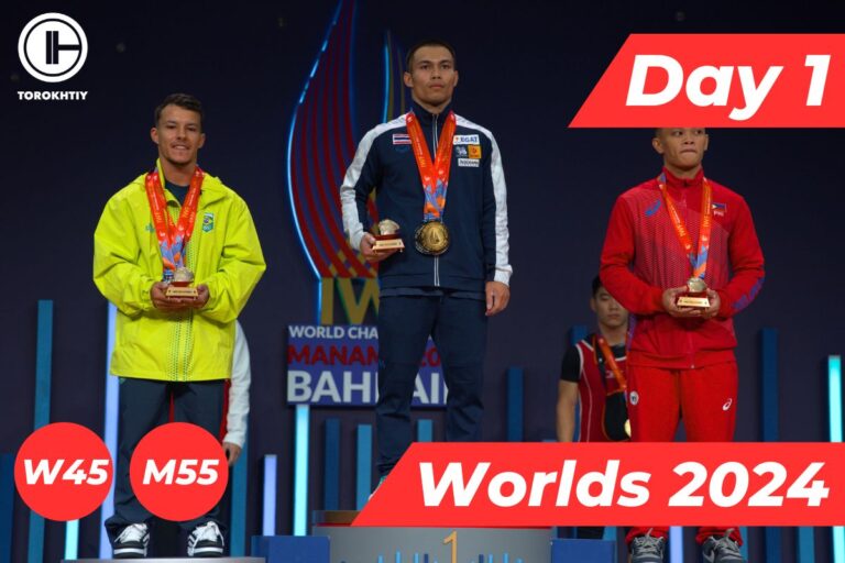 Day 1 at IWF Worlds 2024: Zhao Jinhong Sets 2 World Records in W45 & Chomchuen Natthawat Shines in M55