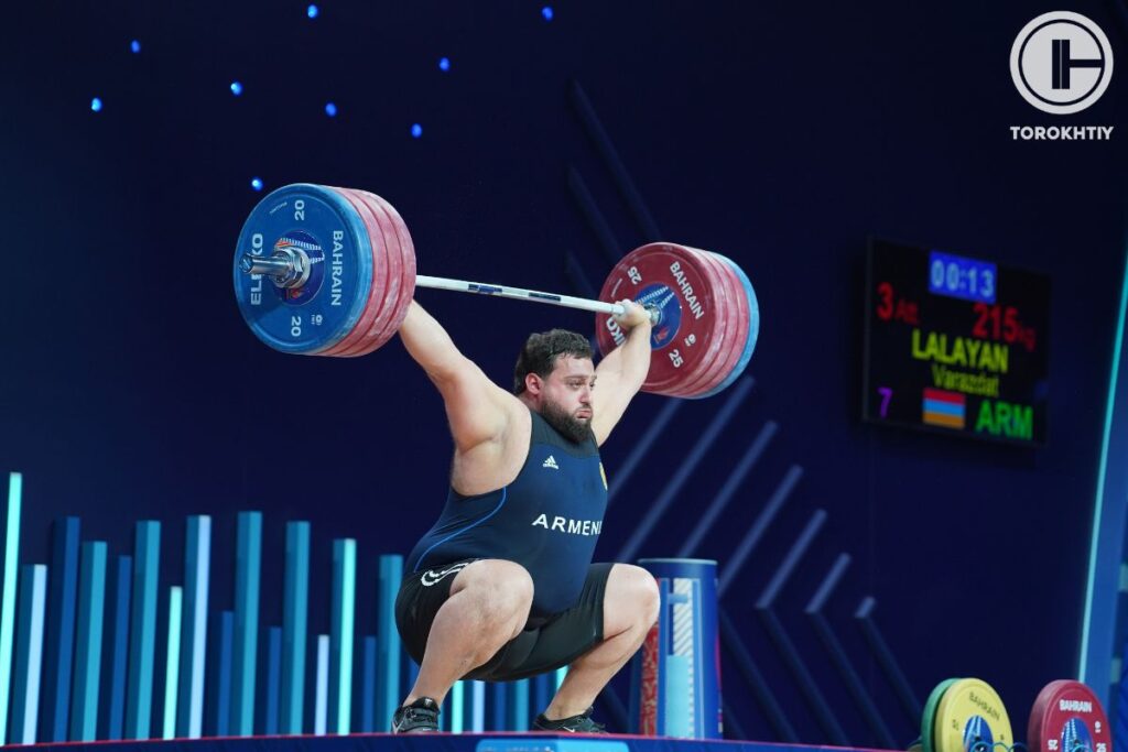 Varazdat Lalayan Snatch 215kg Worlds 2024