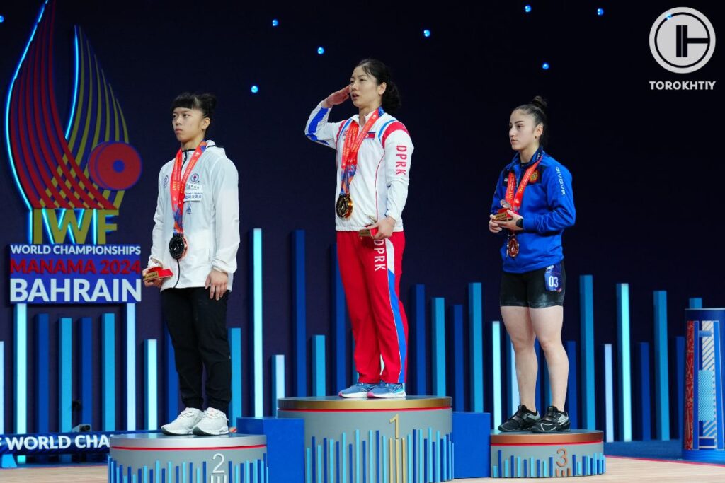 Winners of Women 55 Weight Division at Worlds 2024